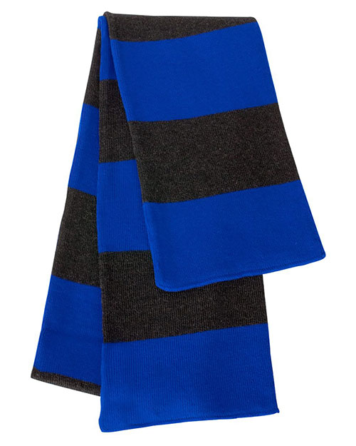 Sportsman SP02 Women Rugby Striped Knit Scarf at GotApparel