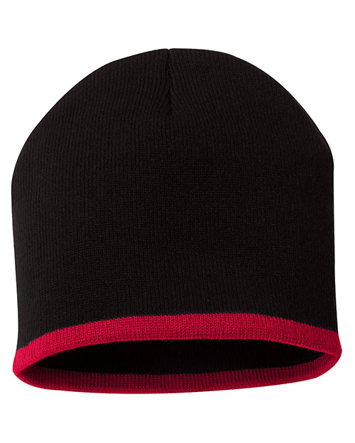 Sportsman SP09 Unisex 8 Inch Bottom Striped Knit Cap at GotApparel