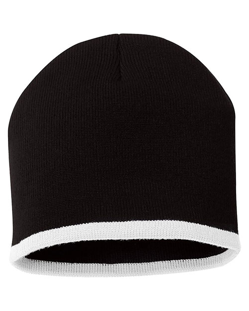 Sportsman SP09 Unisex 8 Inch Bottom Striped Knit Cap at GotApparel