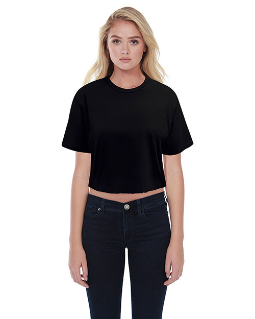 Startee Drop Ship ST1110 Women Ladies' Boyfriend Crop T-Shirt at GotApparel