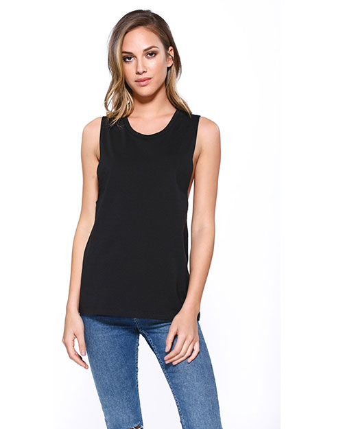 Startee Drop Ship ST1150 Women Ladies' Cotton Muscle T-Shirt at GotApparel