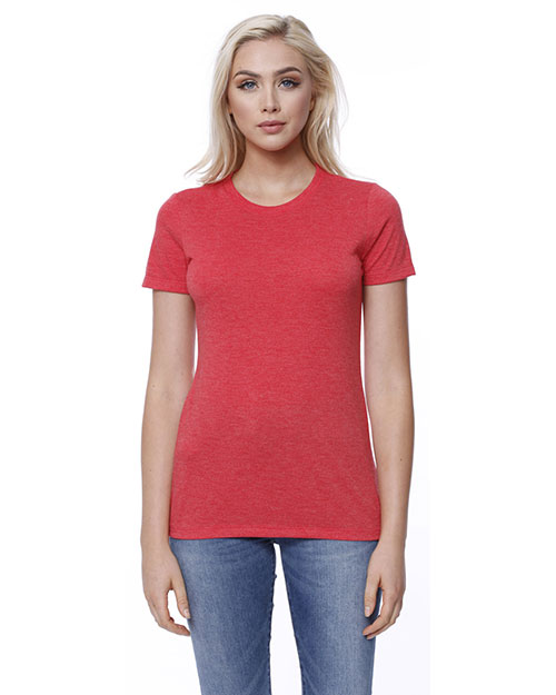 Startee Drop Ship ST1510 Women Ladies' Triblend Crew Neck T-Shirt at GotApparel