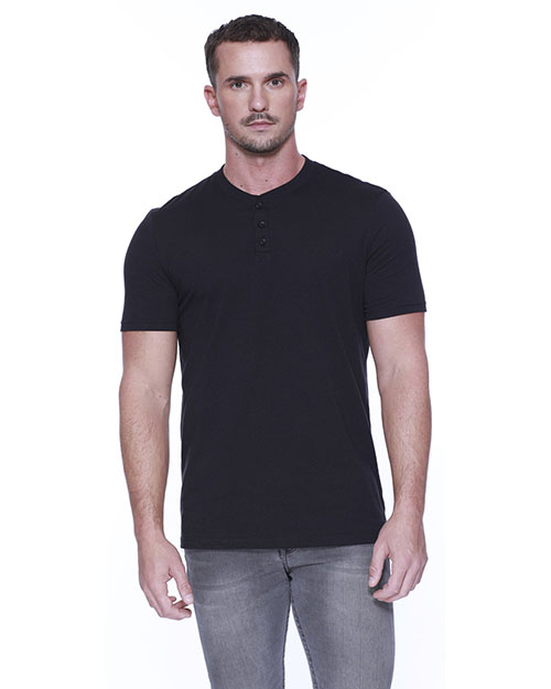 Startee Drop Ship ST2460 Men Cvc Henley at GotApparel