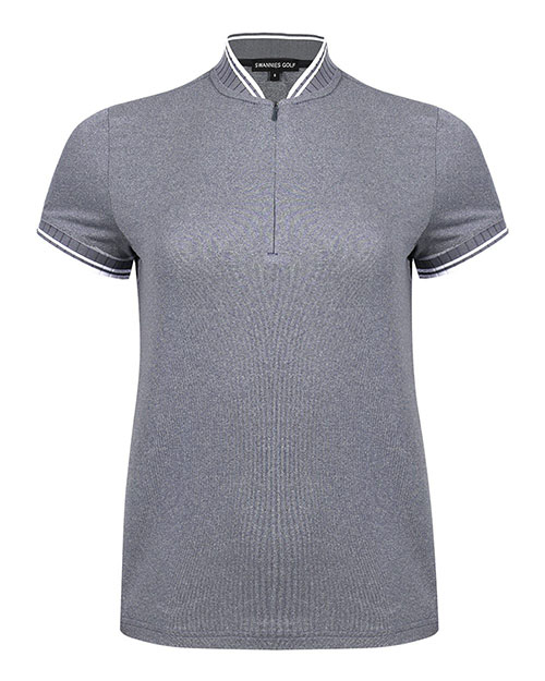 Swannies Golf SW8700L Women's Tara Tipped Polo at GotApparel