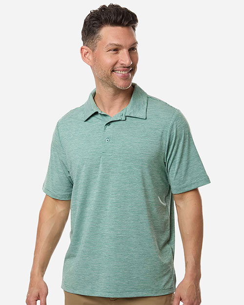 Team 365 TT125 Men's Relay Heathered Stripe Polo at GotApparel