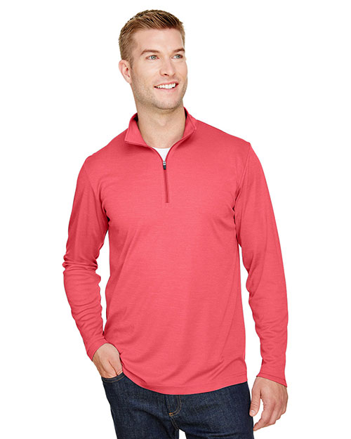 Team 365 TT31H Men 3.8 oz Zone Sonic Heather Performance Quarter-Zip at GotApparel