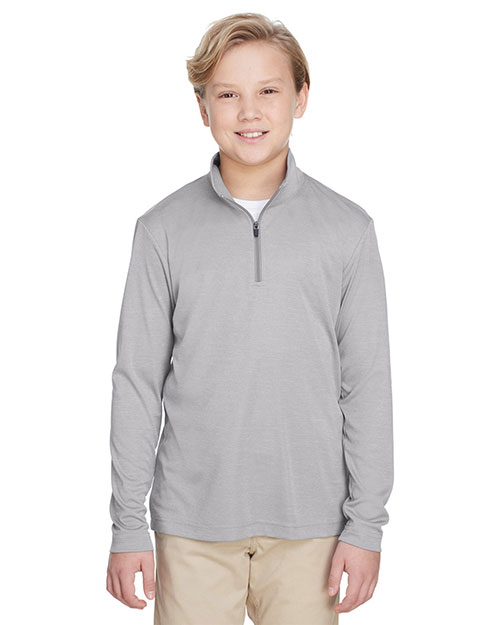 Team 365 TT31H Youth 3.8 oz Zone Sonic Heather Performance Quarter-Zip at GotApparel