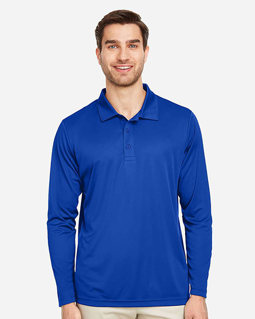 Team 365 TT51L Men Zone Performance Long Sleeve Polo at GotApparel