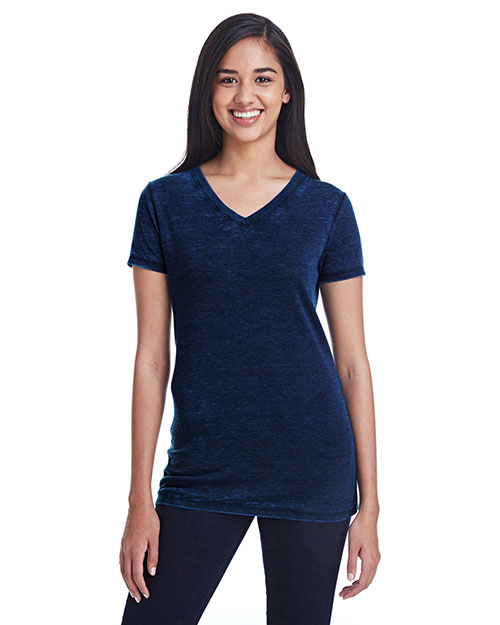 Threadfast Apparel 215B Women 4.3 oz Cross Dye Short-Sleeve V-Neck T-Shirt at GotApparel