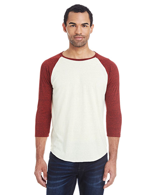 Threadfast Apparel 302G Unisex 4.1 oz Triblend 3/4-Sleeve Raglan at GotApparel