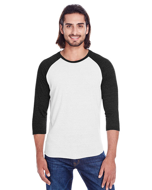 Threadfast Apparel 302G Unisex 4.1 oz Triblend 3/4-Sleeve Raglan at GotApparel