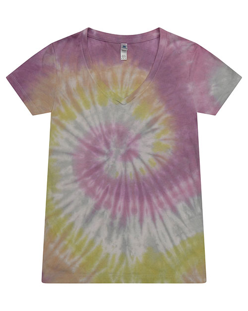 Tie-Dye 1075CD Ladies' V-Neck T-Shirt at GotApparel