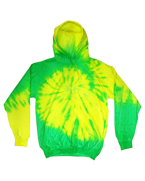 Tie-Dye CD8700 Men Fluorescent Tie-Dyed Pullover Hoodie at GotApparel