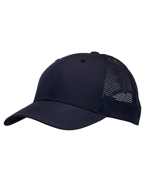 J America TW5536 Men Flight Lasercut Mesh Trucker Hat at GotApparel