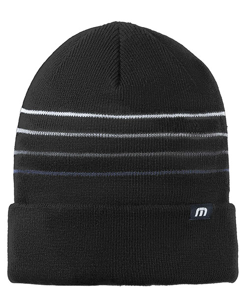 TravisMathew Striped Cuffed Beanie TM1MY393 at GotApparel