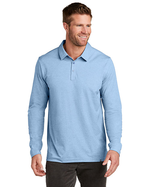 TravisMathew Oceanside Heather Long Sleeve Polo TM1MZ343 at GotApparel