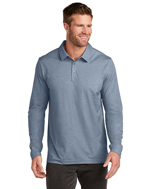 TravisMathew Oceanside Heather Long Sleeve Polo TM1MZ343 at GotApparel