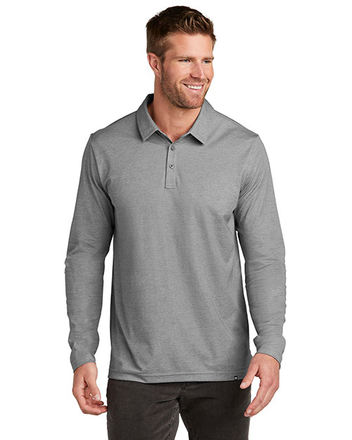 TravisMathew Oceanside Heather Long Sleeve Polo TM1MZ343 at GotApparel