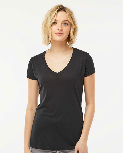 Tultex 244 Women 's Poly-Rich V-Neck T-Shirt at GotApparel