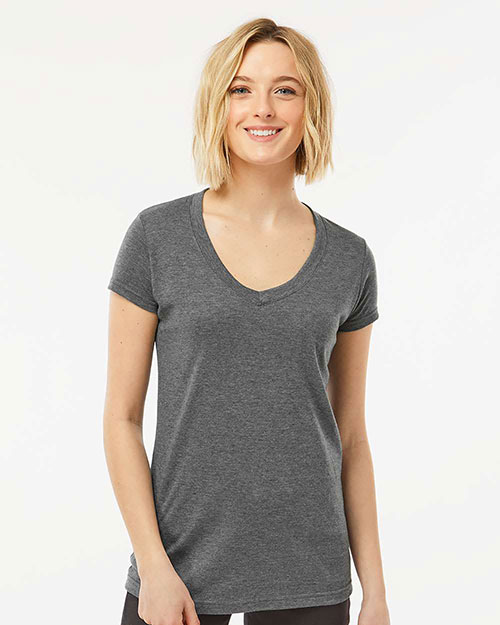 Tultex 244 Women 's Poly-Rich V-Neck T-Shirt at GotApparel