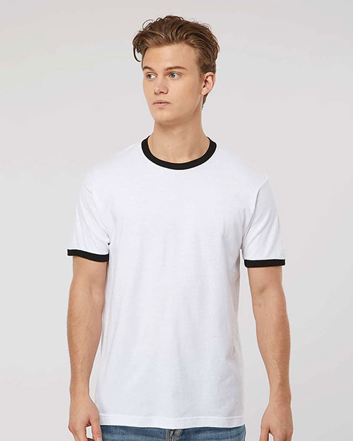 Tultex 246 Unisex Fine Jersey Ringer T-Shirt at GotApparel