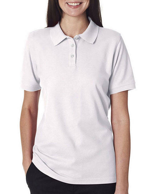 Ultraclub 7510L Women ’ Platinum Honeycomb Pique Polo 3-Pack at GotApparel