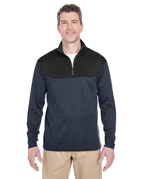 UltraClub 8233 Adult Cool & Dry Sport Colors Block 1/4-Zip Pullover at GotApparel