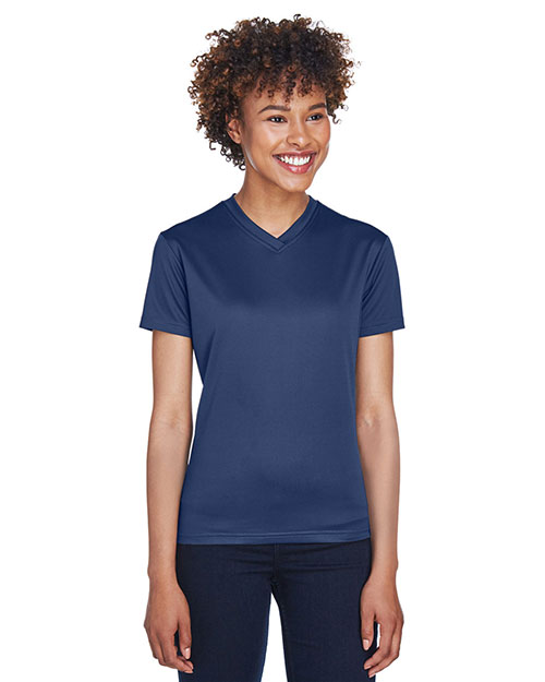 Ultraclub 8400L Women Cool & Dry Sport V-Neck Tee at GotApparel