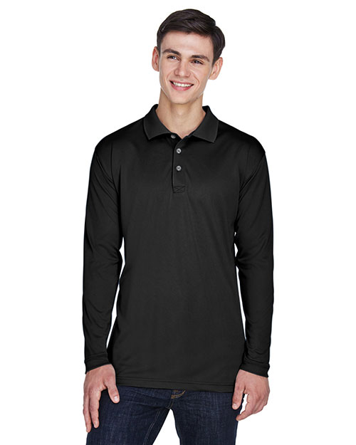 Ultraclub 8405LS Men Cool & Dry Sport Long-Sleeve Polo at GotApparel