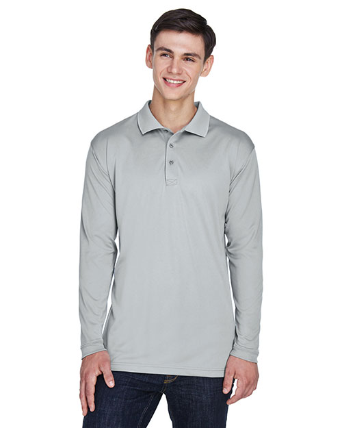 Ultraclub 8405LS Men Cool & Dry Sport Long-Sleeve Polo at GotApparel