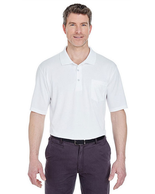 UltraClub 8405P Men Cool & Dry Sport Polo with Pocket at GotApparel