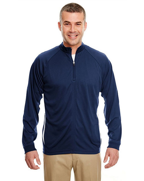 Ultraclub 8432 Men Cool & Dry Sport 1/4-Zip Pullover With Side-Panels at GotApparel