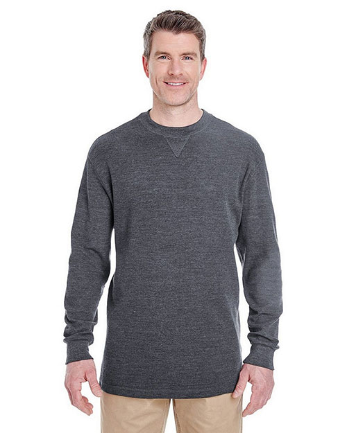 UltraClub 8455 Men Mini Thermal Crew Neck at GotApparel