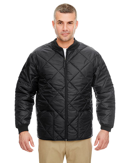 UltraClub 8467 Men Puffy Workwear Jacket With Quilted Lining at GotApparel