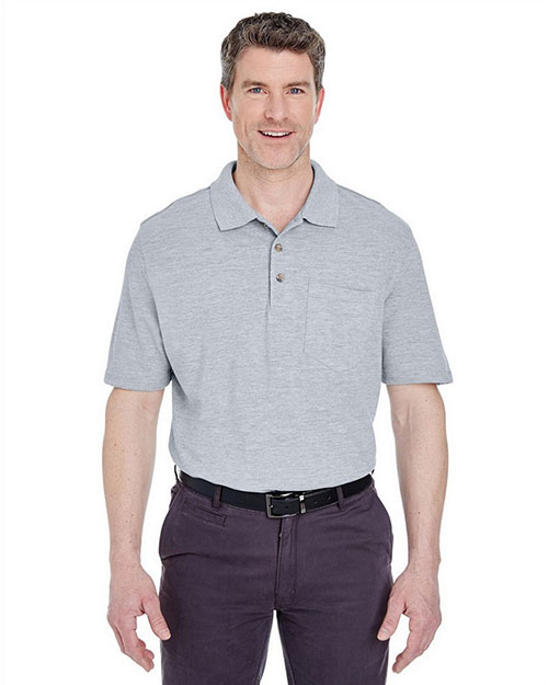 UltraClub 8534 Men Classic Pique Polo with Pocket at GotApparel