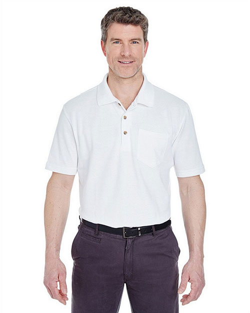 UltraClub 8534 Men Classic Pique Polo with Pocket at GotApparel
