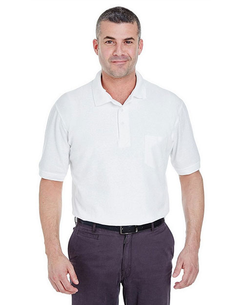 UltraClub 8544 Men Whisper Pique Polo with Pocket at GotApparel