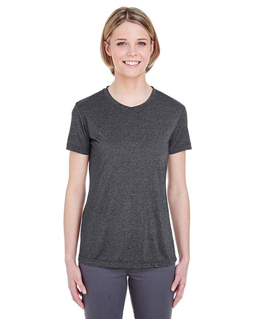 Ultraclub 8619L Women Cool & Dry Heather Performance Tee at GotApparel