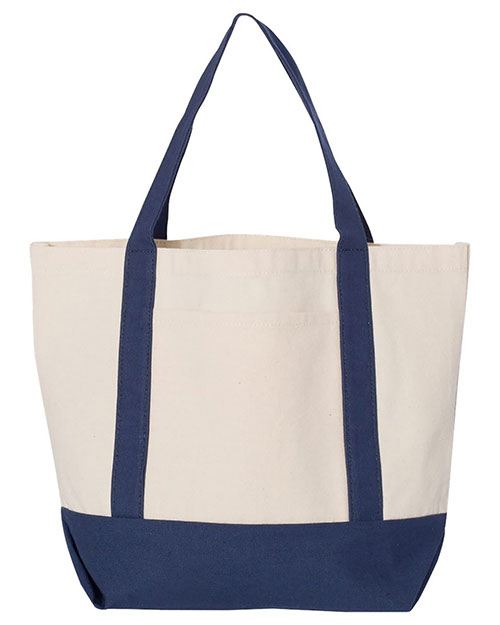 UltraClub 8867 Unisex Seaside Canvas Boat Tote at GotApparel