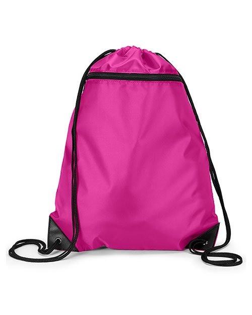 UltraClub 8888 Men Zippered Drawstring Backpack at GotApparel
