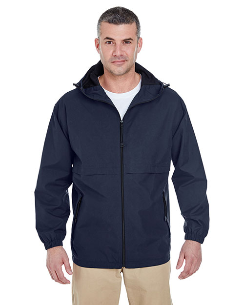 Ultraclub 8908 Men Microfiber Full-Zip Hooded Jacket at GotApparel