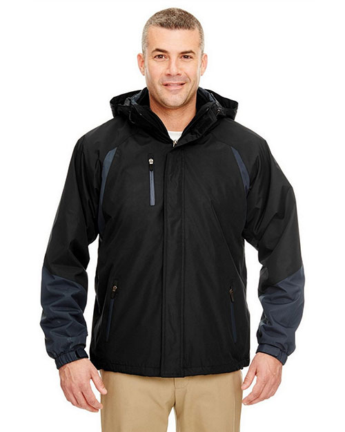 UltraClub 8939 Men Color Block 3-in-1 Systems Hooded Jacket at GotApparel