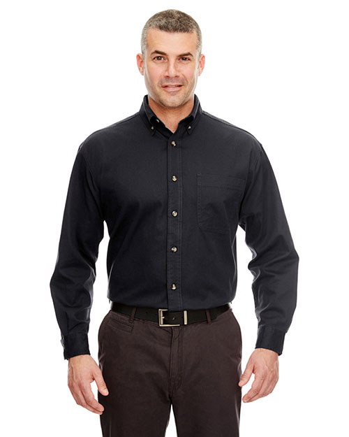 Ultraclub 8960C Men Cypress Long-Sleeve Twill With Pocket at GotApparel