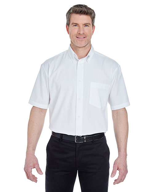 Ultraclub 8977 Men Short-Sleeve Whisper Twill at GotApparel