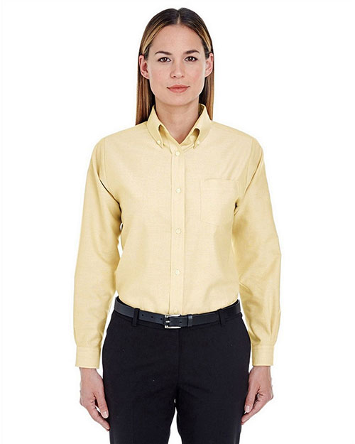 Ultraclub 8990 Women Classic Wrinkle-Free Long-Sleeve Oxford at GotApparel