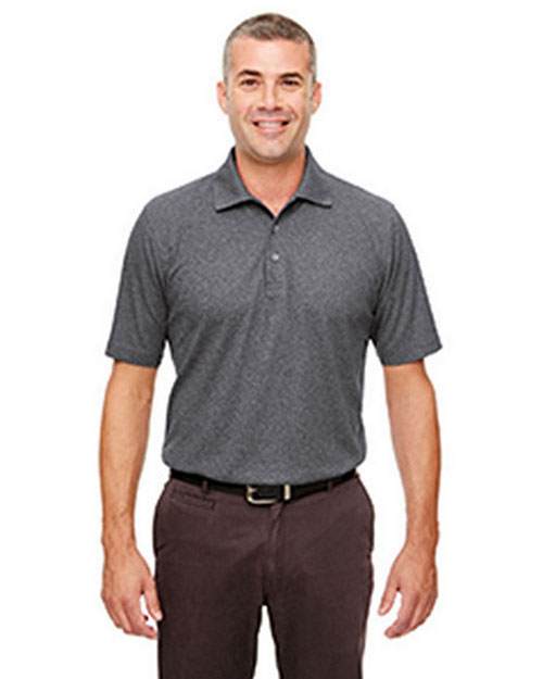 Ultraclub UC100 Men Heathered Pique Polo at GotApparel