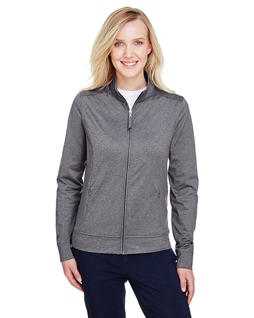UltraClub UC400W Ladies 6.6 oz Navigator Heather Performance Full-Zip at GotApparel