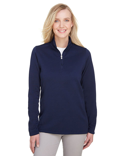 UltraClub UC792W Ladies 8.26 oz Coastal Pique Fleece Quarter-Zip at GotApparel