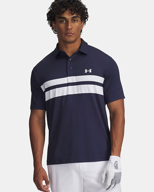 Under Armour 1378676 Men's Playoff 3.0 Stripe Polo at GotApparel