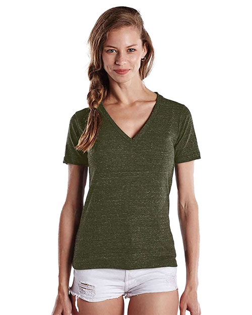 US Blanks US2228 Women 's V-Neck Overdyed Tee at GotApparel